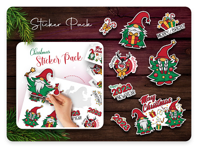 Christmas Stiker Pack character craftwork drawing drawingart graphic design illustration logodesigner logomaker vector