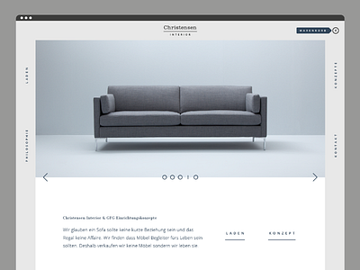 Interior Website abstrakt design gray interior light minimal navigation website