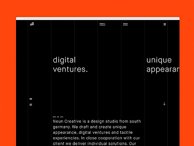 Digital ventures. clean homepage minimalism sketch website