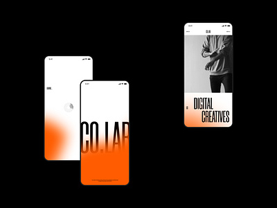 CO.LAB color creative design digital gradient interface mobile mobile ui orange typography ui ui design uiux web