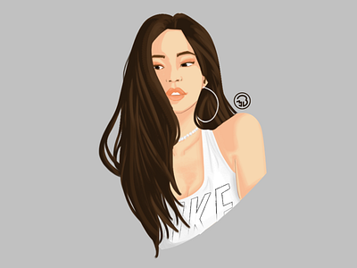 Blackpink Jennie character digital portrait digitalart digitalpainting illustration sketch