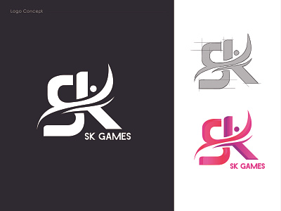 Sk Games logo 01 branding illustration logo sketch sports