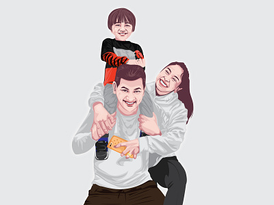 Vector Study 3 character family illustration portrait vector vector art