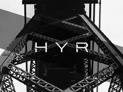 HYR bold depth industrial logo manly timeless wordmark