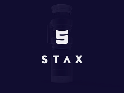 Stax Mark container cylinder logo modern modular monogram s