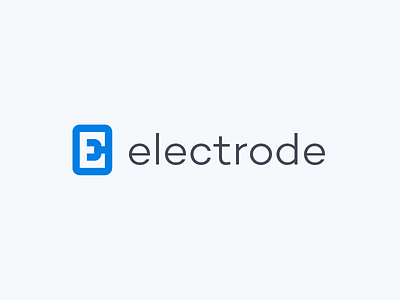 Electrode Logo clean clever e electric framework geometric logo negative space plug simple technical timeless