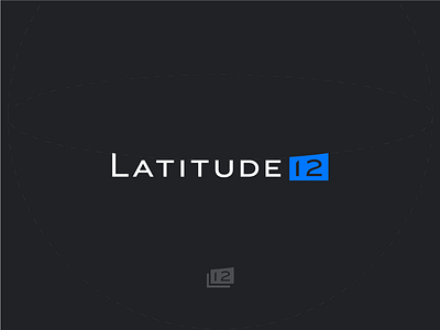 Latitude 12 Logo blue capital dimension earth investment logo mark number real estate startup timeless wordmark