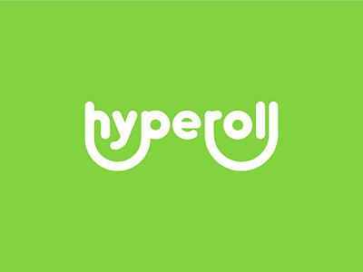 Hyperoll auto children fun green kids logo rounded wheel wordmark