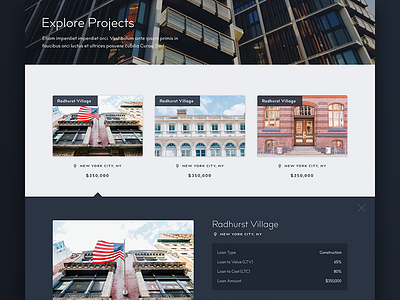 Explore Projects advisory architecture capital partners commercial insurance investor lender startup ui venture capital web design website