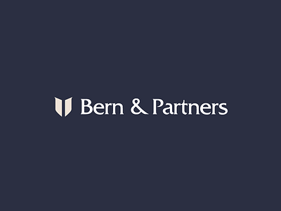 Bern & Partners Logo attorney branding identity law lawyer logo nyc professional serif shield