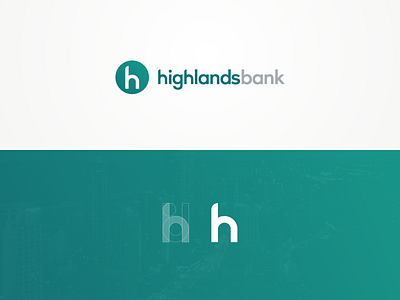 Highlands bank circle design green h investor lettermark logo mark minimal monogram process