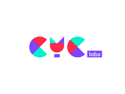 CYC Labs agency bright deco digital geometric logo modern pop type