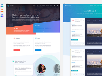 ProcYou WIP b2b color gradient screens sketch ui ux web website