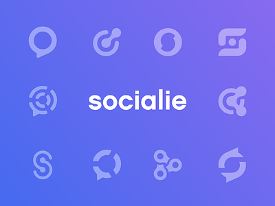 Socialie Mark WIP bubble chat communicate community fresh fun logo mark s share social