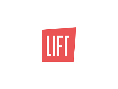 Lift branding charity logo minimal nonprofit red wordmark youth
