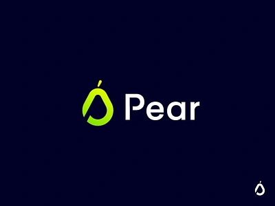 Pear Logo app clever cute gradient green logo p simple startup tech web yellow