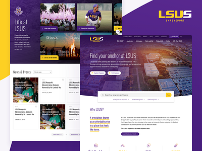 LSUS Shreveport - Homepage Design