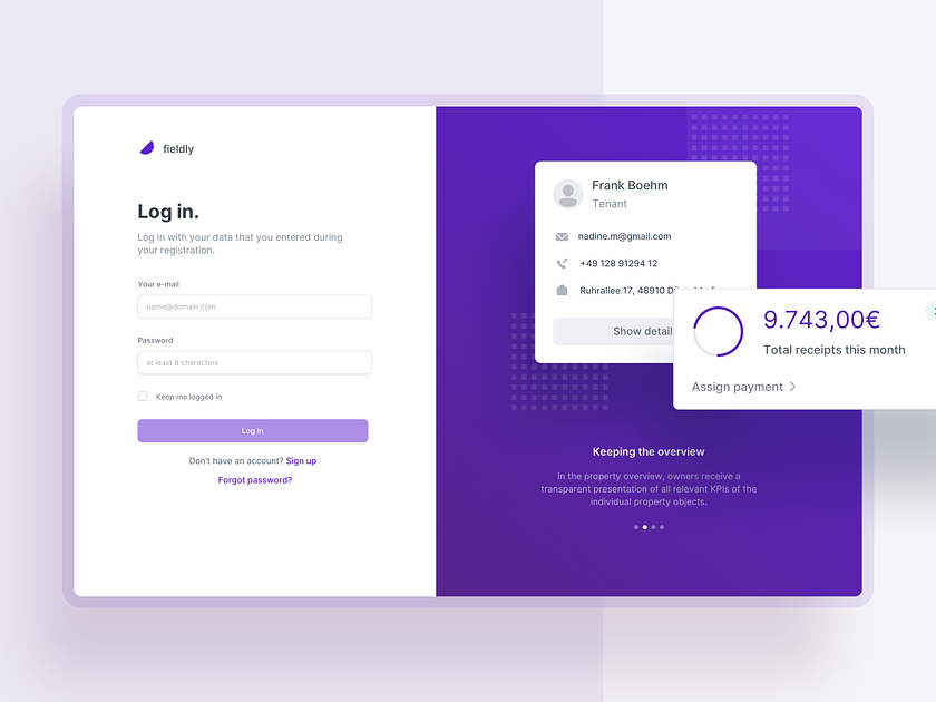 🔑 Log in Exploration by Kevin Dukkon for Fintory on Dribbble