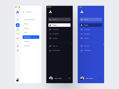 Sidebar Navigation animation app icon profile button clean collapsable navigation color clean page ui dailyui dashboard navigation design fintory logo navigation side menu sidebar sidebar menu user interface user interface flat minimal website navigation plus add