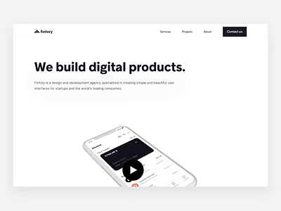 The all new Fintory.com abstract animation clean design design agency desktop finance fintory flat landing page launch micro interaction mp4 responsive simple ui user interface ux website website animation