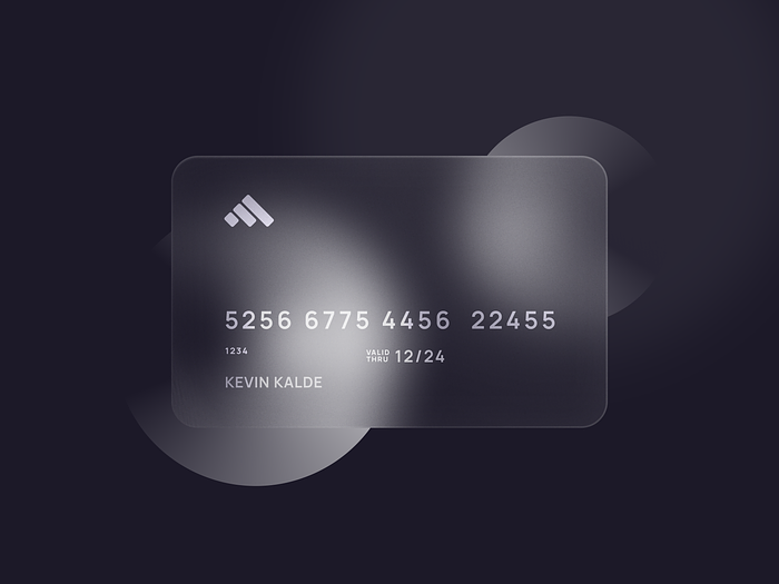 💎 Glass Card by Kevin Dukkon for Fintory on Dribbble