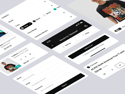 E-Commerce - Design System Components clean clean ui light design design sytem e commerce fintory guidelines ios app ios human interface mobbin pattern store ui ui ui components ui design system free ui kit user interface ux