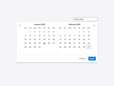 Datepicker - Select Period Exploration calendar dashboard date datepicker dates period select date software timeframe ui user experience ux