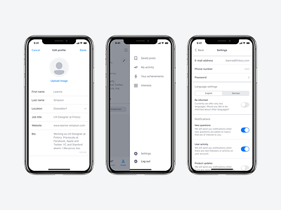 🔒 Mobile App Settings Exploration by Kevin Dukkon for Fintory on Dribbble