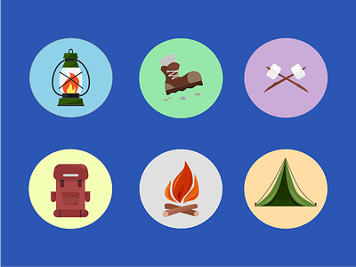 Camping Icons camping icons illustration