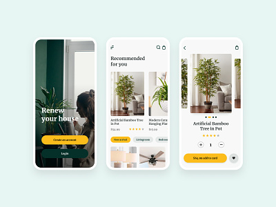 Home decor - mobile app design