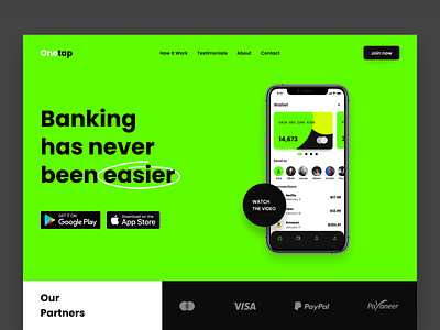 Mobile Banking Website app banking finance homepage landing page mobile app product design ui ui design ux web web design website