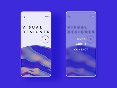 Minimal Portfolio - Mobile Version agency app app design creative layout minimal mobile app modern personal portfolio portfolio studio typography ui ui design ux web
