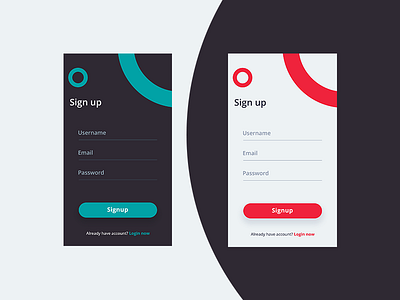 Daily UI  #001 Sign Up App Screen