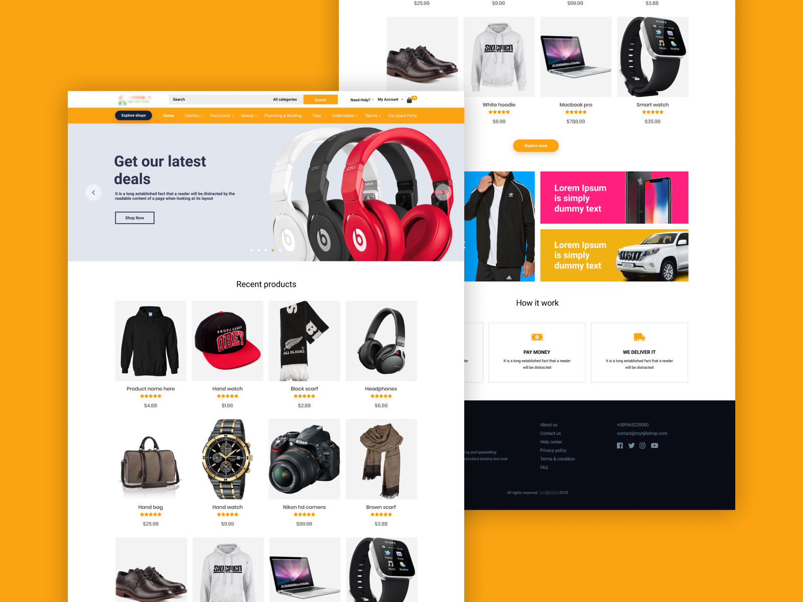 Shopping Website - Home page by Mohamed Youssouf on Dribbble