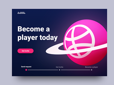 Become a player - Dribbble invite