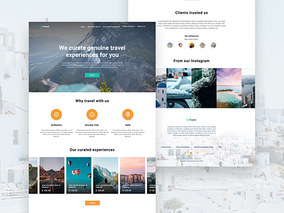 Travel Landing Page agency homepage landing page tourism travel travel agency ui ui design ux web web design