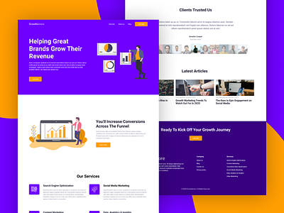 Marketing Agency Landing Page agency business corporate design home page homepage illustration landing page landing page design landing page ui marketing marketing agency popular trend 2020 trends ui ui design ux web web design