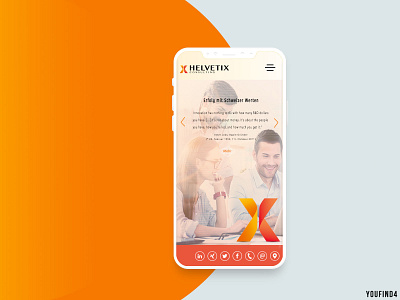 Helvetix Mobile Site Landing Page animation app branding design flat icon identity illustration illustrator lettering logo minimal mobile type typography ui ux vector web website