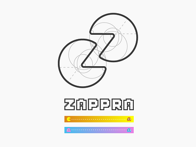 Zappra Logo Breakdown branding goldenratio logo logodesign pacman zappra