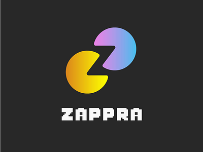 Zappra Logo Black Edition branding goldenratio logo logodesign pacman zappra