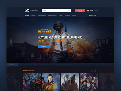 Gaming Marketplace Website game landing redesign ui ux web design