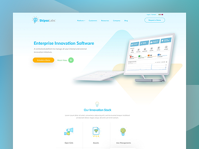 Skipsolab New Homepage Design business homepge innovation landing page software technology ui ux web design