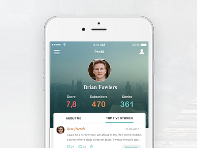 Storygram App Design app mobile story ui ux