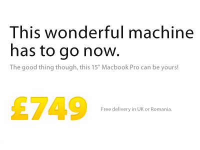 For Sale: MacBook Pro Unibody