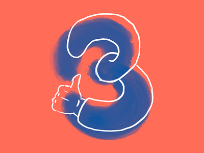 B! Thumps up 👍 alphabet b brushes illustration photoshop thumbs up type