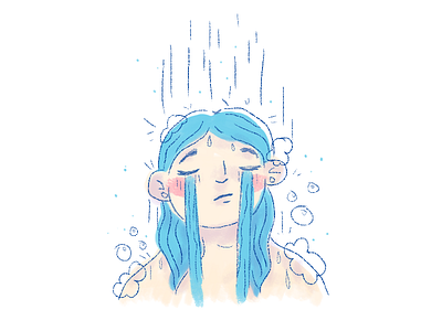 Showersobs brushes drawing illo illustration photoshop sad shower sobs