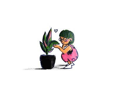 Plant Love 100waysofnice character digital drawing illustration the100dayproject