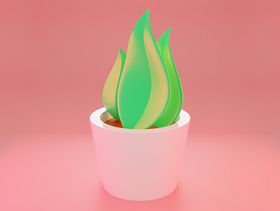 Plant 3d 3d art blender blender3d logo plant ui