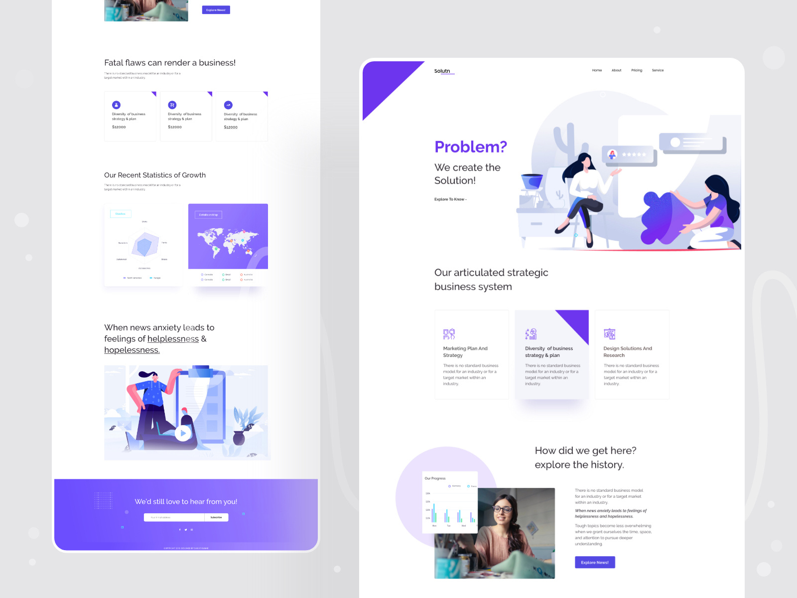 landing page Exploration by Saikat Kumar for Unflip on Dribbble