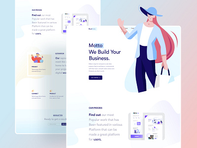 Landing page exploration agency business character color design digital fashion graphic design graphicdesign header illustration illustrations layout product ui user experience userinterface ux web website